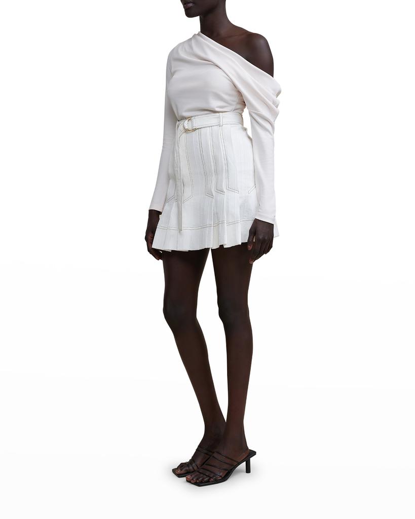 Everglade Pleated Belted Mini Skirt商品第1张图片规格展示