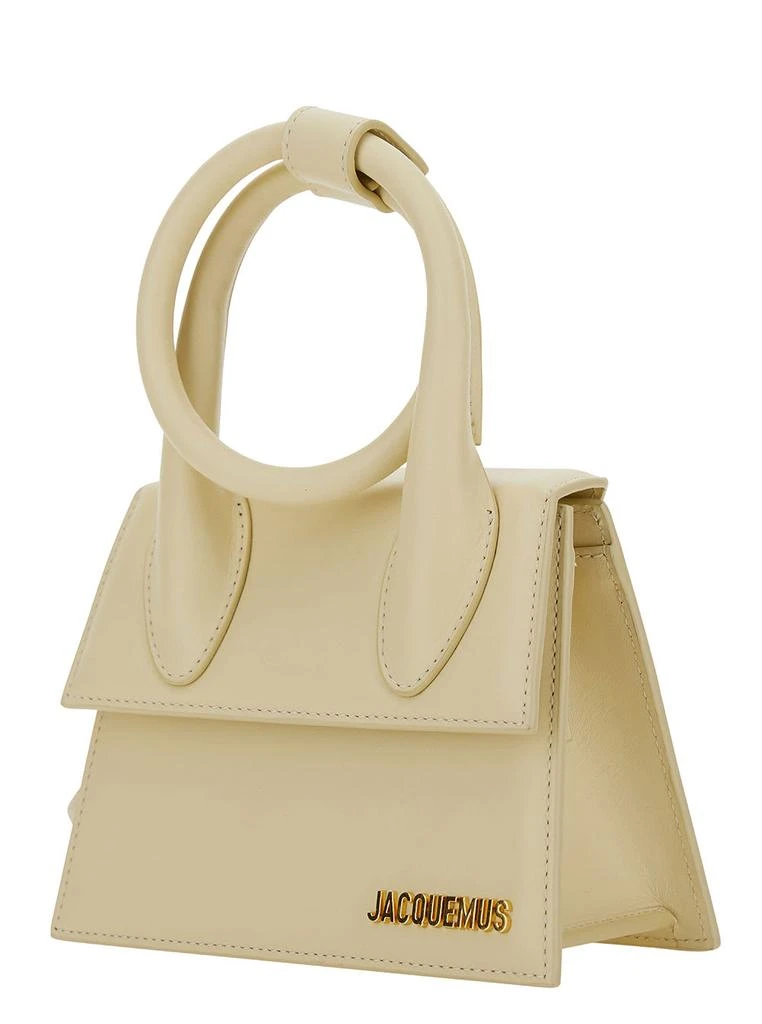 商品Jacquemus|le Chiquito Noeud White Crossbody Bag With Logo In Leather Woman,价格¥5495,第2张图片详细描述