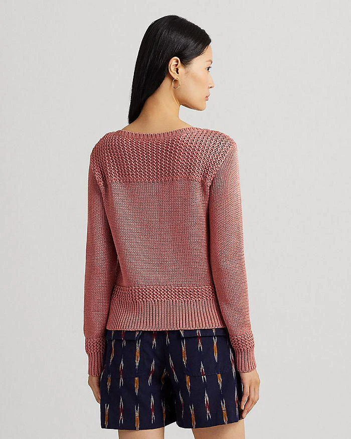 商品Ralph Lauren|Boat Neck Mixed Knit Sweater,价格¥652,第3��张图片详细描述