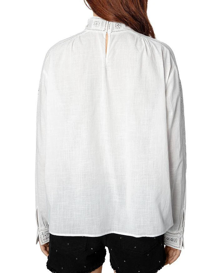 商品Zadig&Voltaire|Teddy Eyelet Trim Blouse,价格¥1495,第2张图片详细描述