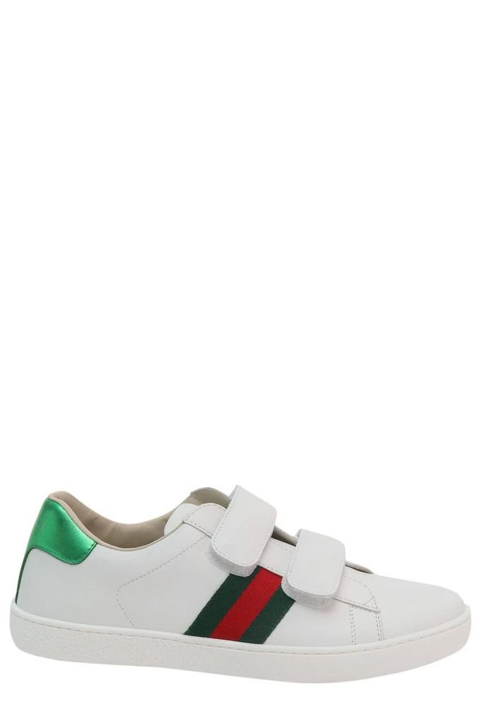 商品Gucci|Gucci Kids Logo Detailed Double Strap Sneakers,价格¥1654-¥2098,第1张图片