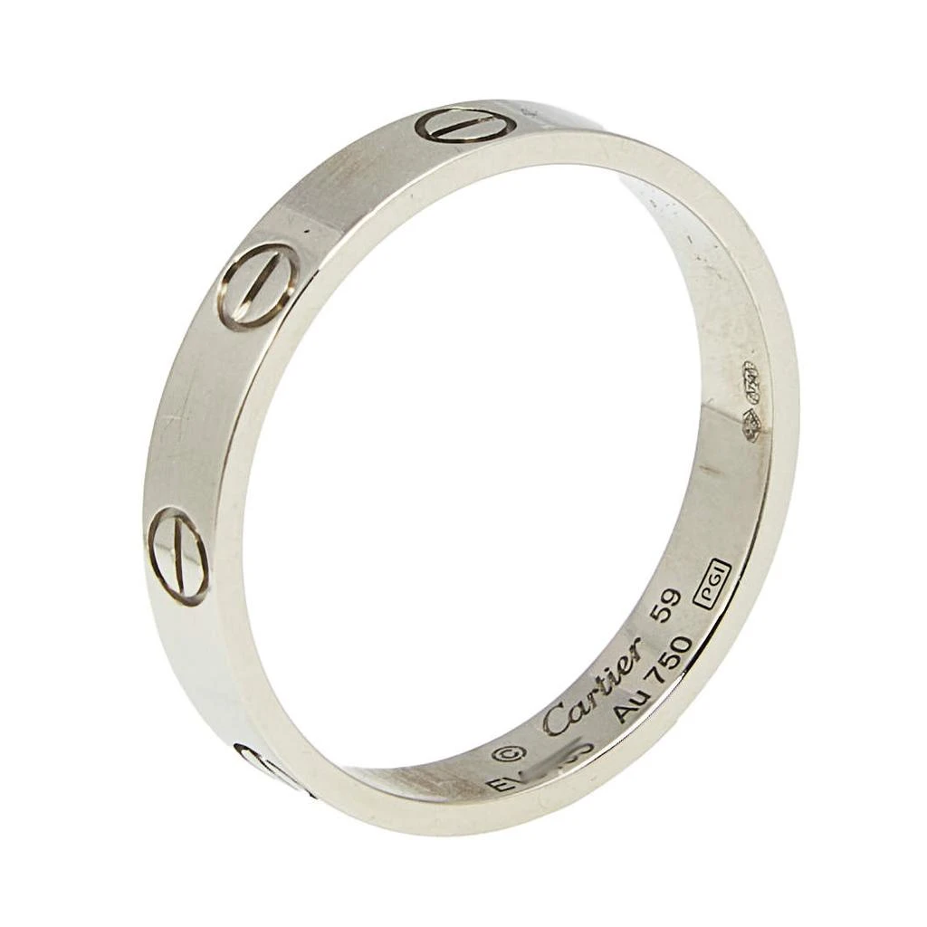 商品[二手商品] Cartier|Cartier Love 18K White Gold Narrow Wedding Band Ring Size 59,价格¥5375,第1张图片