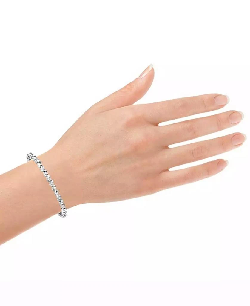 商品Macy's|Diamond Bracelet (1/2 ct. t.w.) in Sterling Silver or Gold-Plated Sterling Silver,价格¥740,第2张图片详细描述