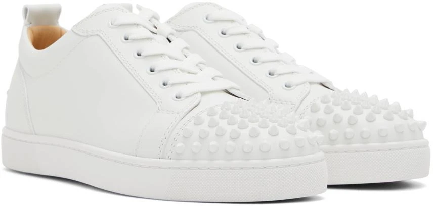 商品Christian Louboutin|White Louis Junior Spikes Sneakers,价格¥4351,第4张图片详细描述