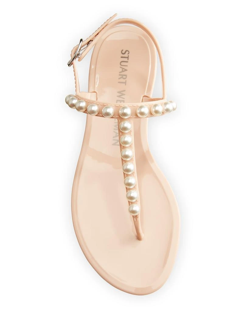 商品Stuart Weitzman|Goldie Pearly Stud Jelly Sandals,价格¥1125,第3张图片详细描述