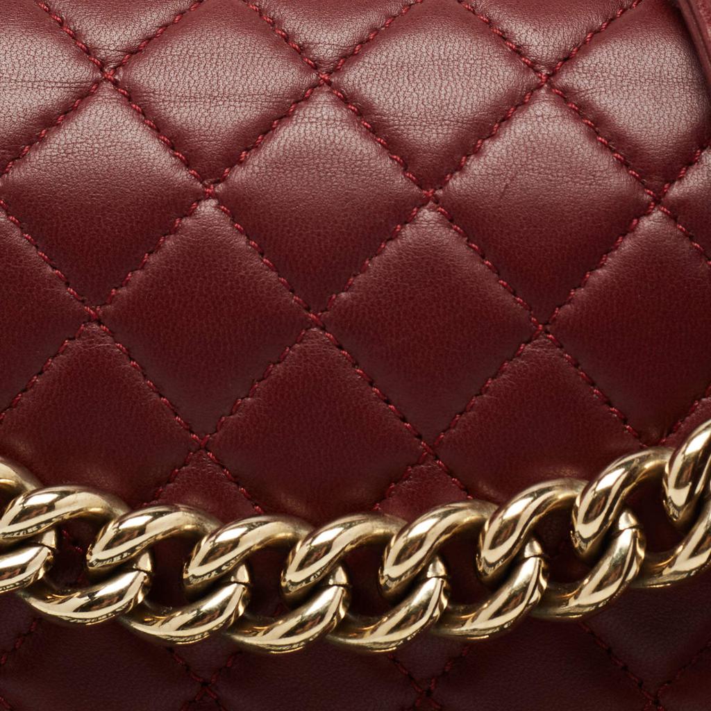 Chanel Burgundy Quilted Leather New Medium Boy Flap Bag商品第6张图片规格展示