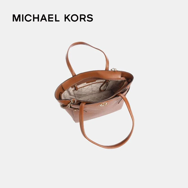 商品[国内直发] Michael Kors|MK 女包 迈克尔·科尔斯 MICHAEL KORS CARMEN系列女士荔枝纹托特手提包30S1GNMT3L LUGGAGE 棕色 常规,价格¥1970,第6张图片详细描述