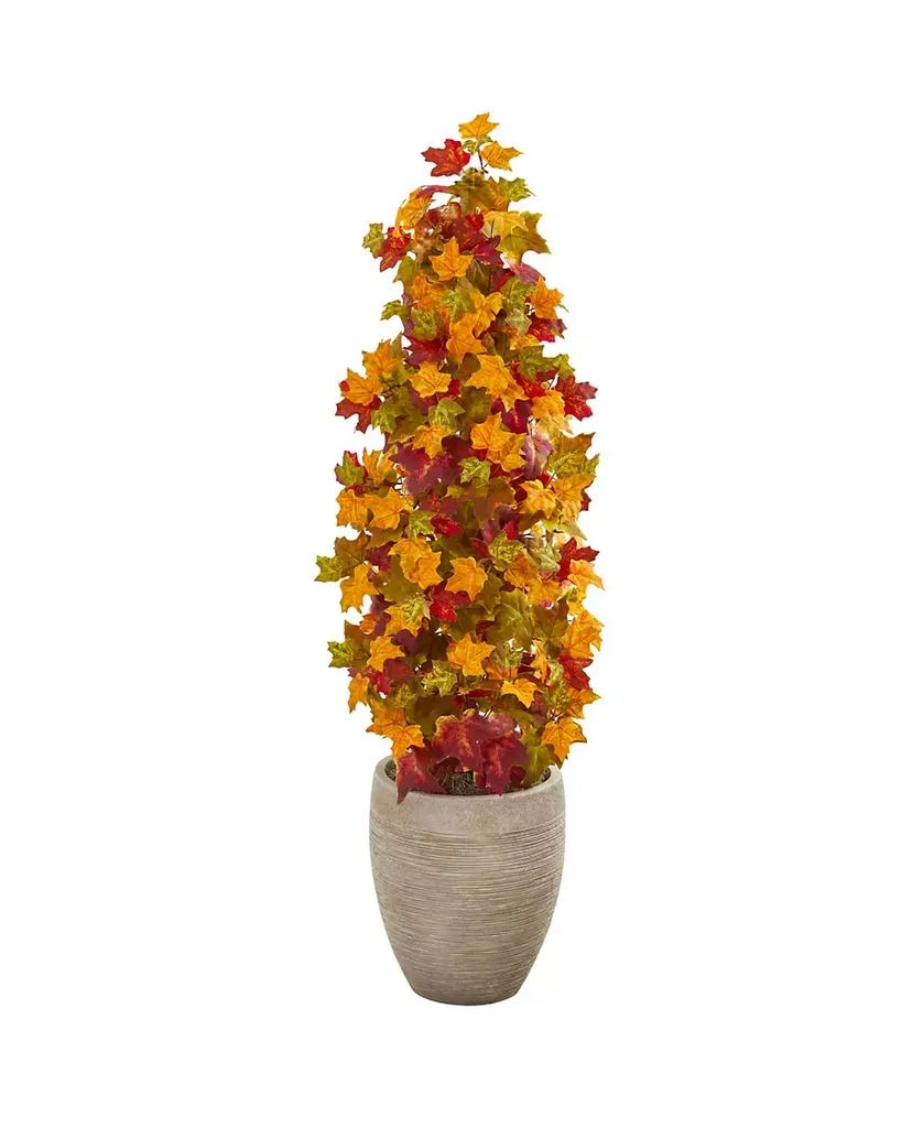 商品NEARLY NATURAL|42in. Autumn Maple Artificial Tree in Sand Colored Planter,价格¥2168,第1张图片