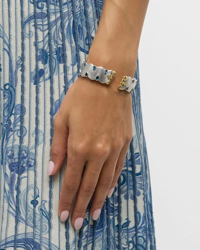 商品Konstantino|Silver and Gold Bracelet with Rhodolite and London Blue Topaz,价格¥21003,第2张图片详细描述