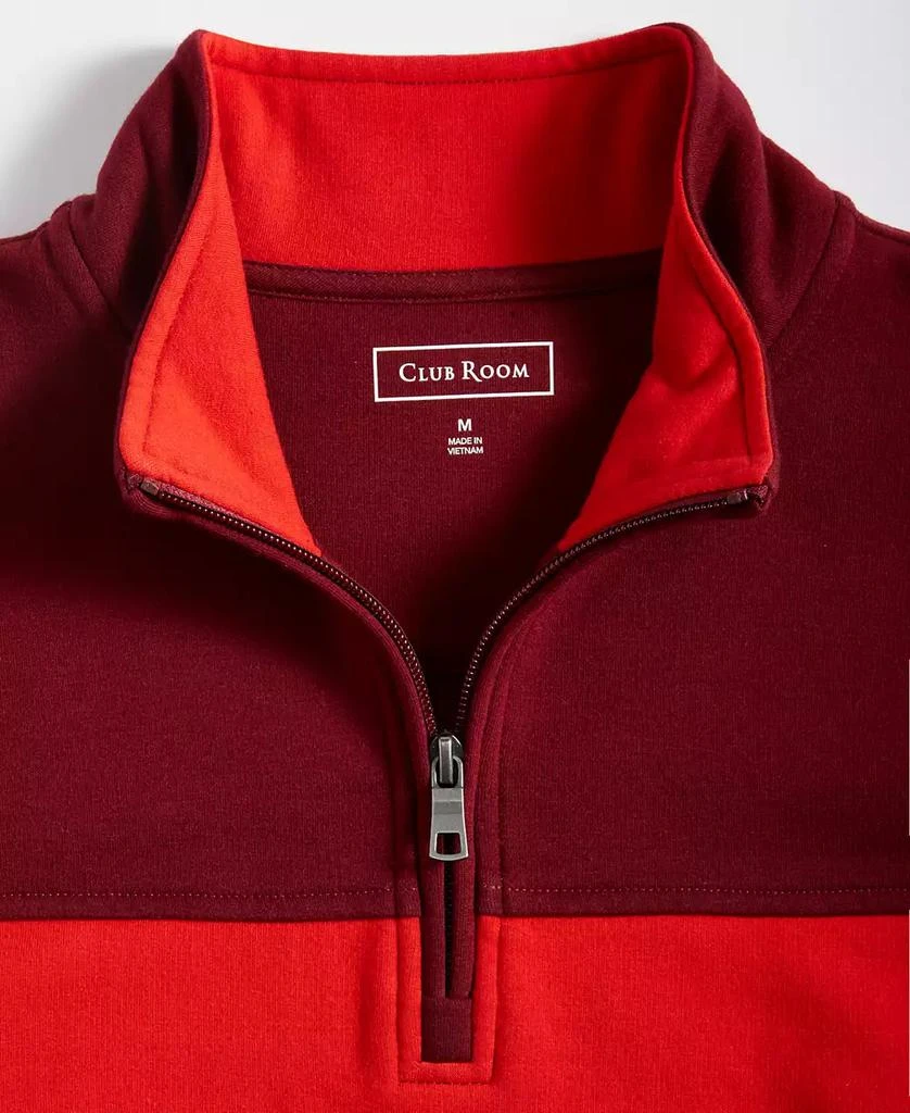 商品Club Room|Men's Colorblocked Quarter-Zip Fleece Sweater, Created for Macy's,价格¥103,第3张图片详细描述