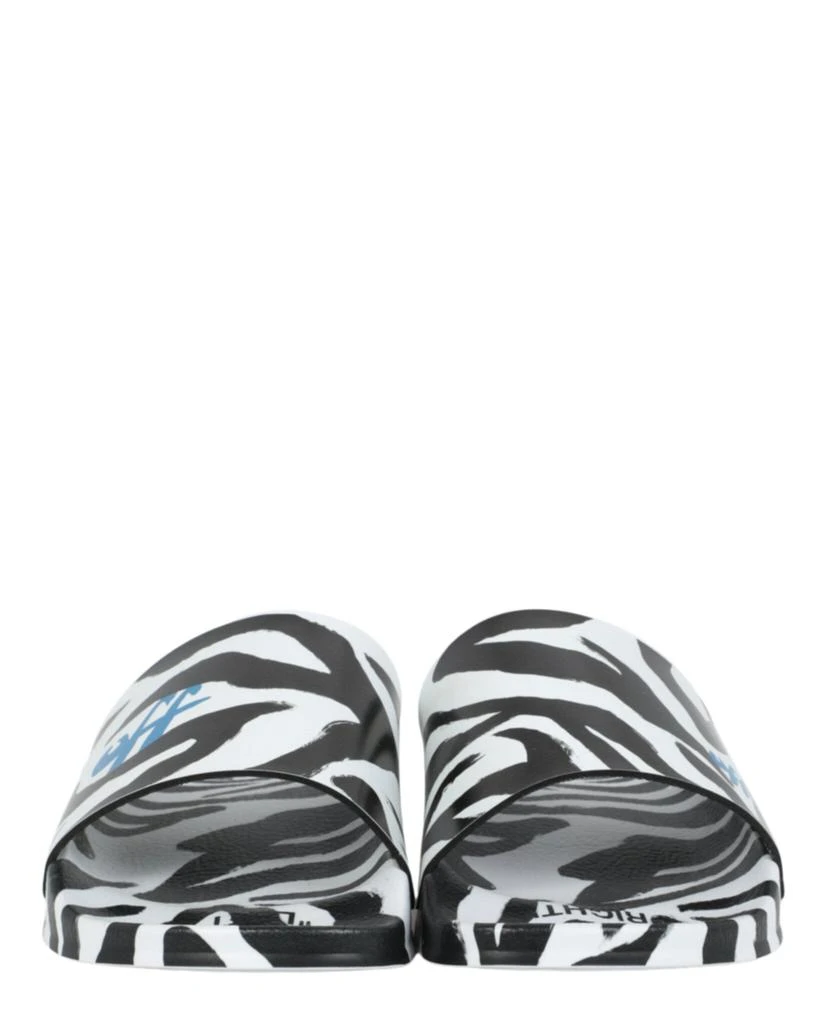 商品Off-White|Zebra Print Pool Slides,价格¥621,第5张图片详细描述