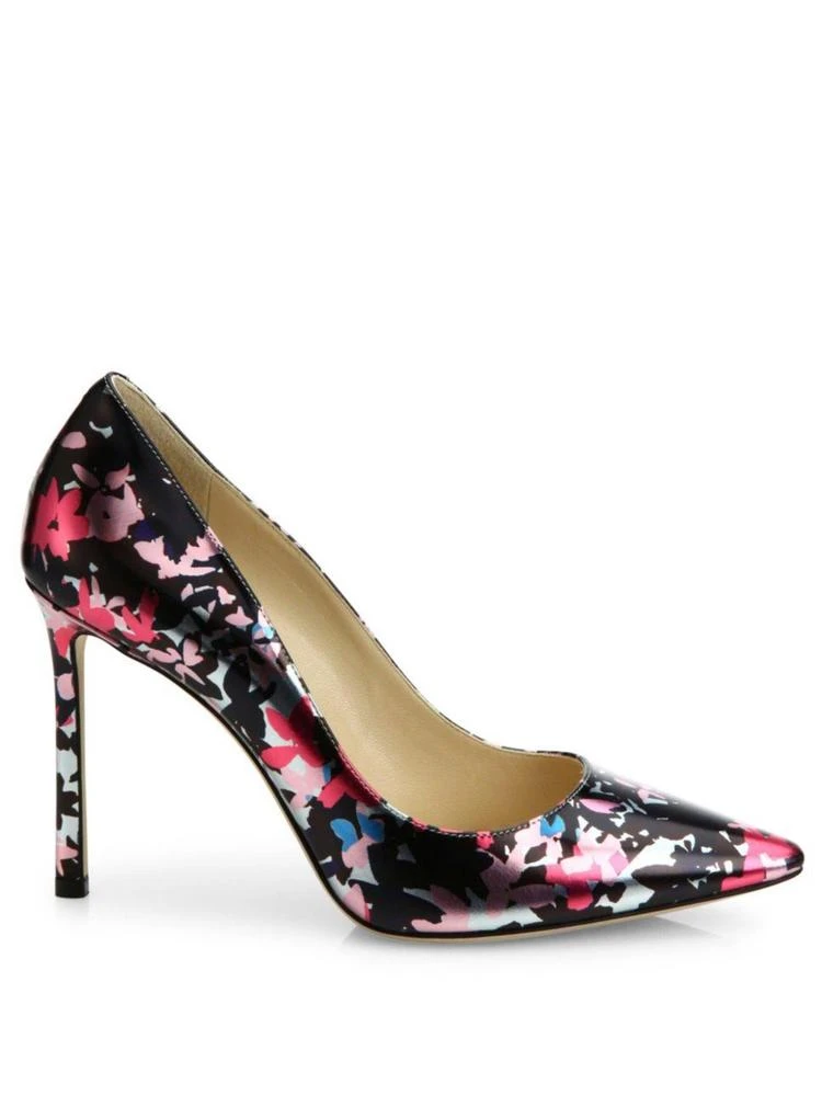 商品Jimmy Choo|Romy 100 Camoflower-Print Metallic Leather Pumps 高跟鞋,价格¥2250,第5张图片详细描述