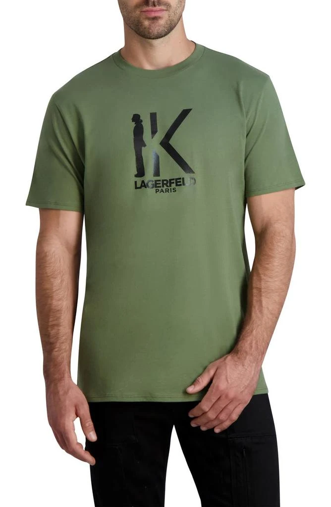 商品Karl Lagerfeld Paris|Karl Logo Crewneck Graphic Tee,价格¥246,第1张图片