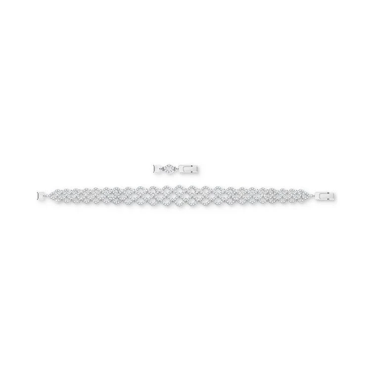 商品Swarovski|Silver-Tone Crystal Pavé Wavy Openwork Bracelet,价格¥1252,第3张图片详细描述