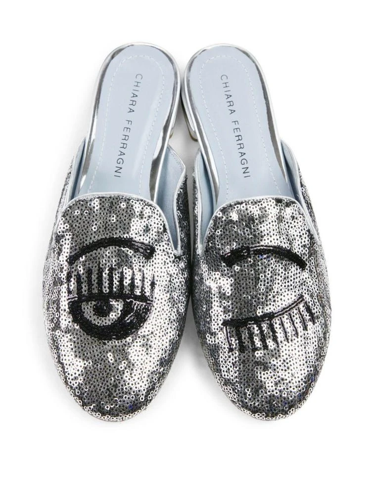 商品Chiara Ferragni|Flirting Glitter Flat Mules,价格¥1186,第4张图片详细描述