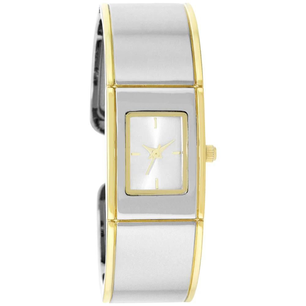 商品Charter Club|Women's Two-Tone Cuff Bracelet Watch 18mm, Created for Macy's,价格¥112,第1张图片