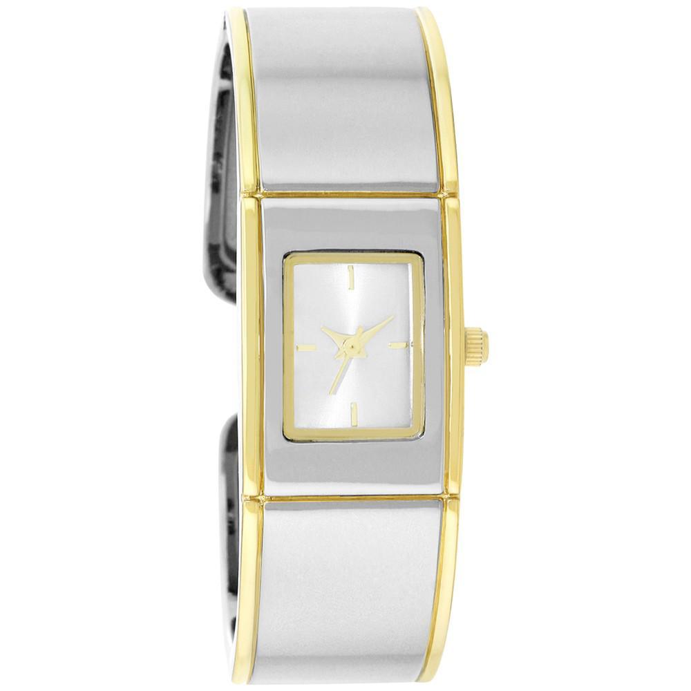 商品Charter Club|Women's Two-Tone Cuff Bracelet Watch 18mm, Created for Macy's,价格¥118,第1张图片