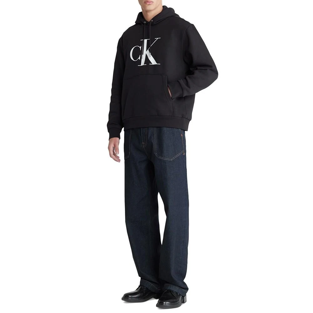 商品Calvin Klein|Men's Monogram Fleece Hoodie,价格¥357,第4张图片详细描述