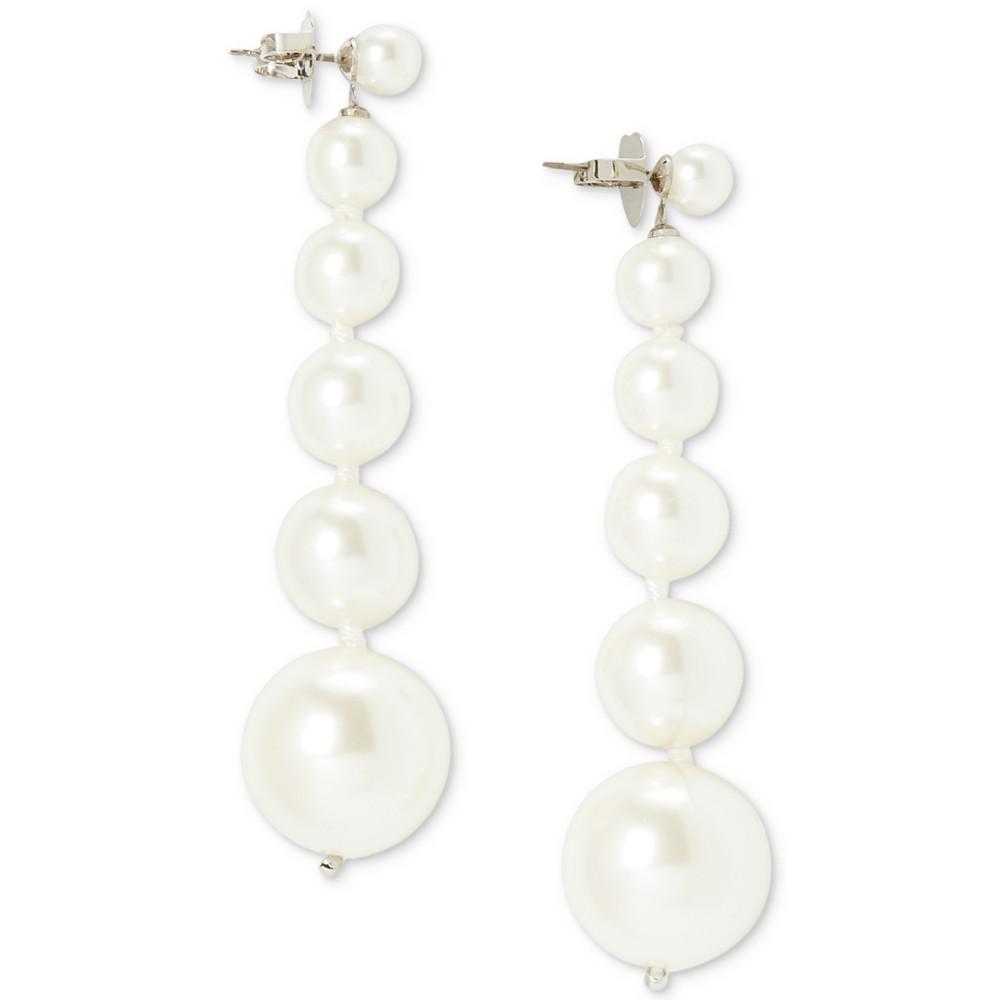 Gold-Tone Graduated Imitation Pearl Drop Earrings商品第1张图片规格展示