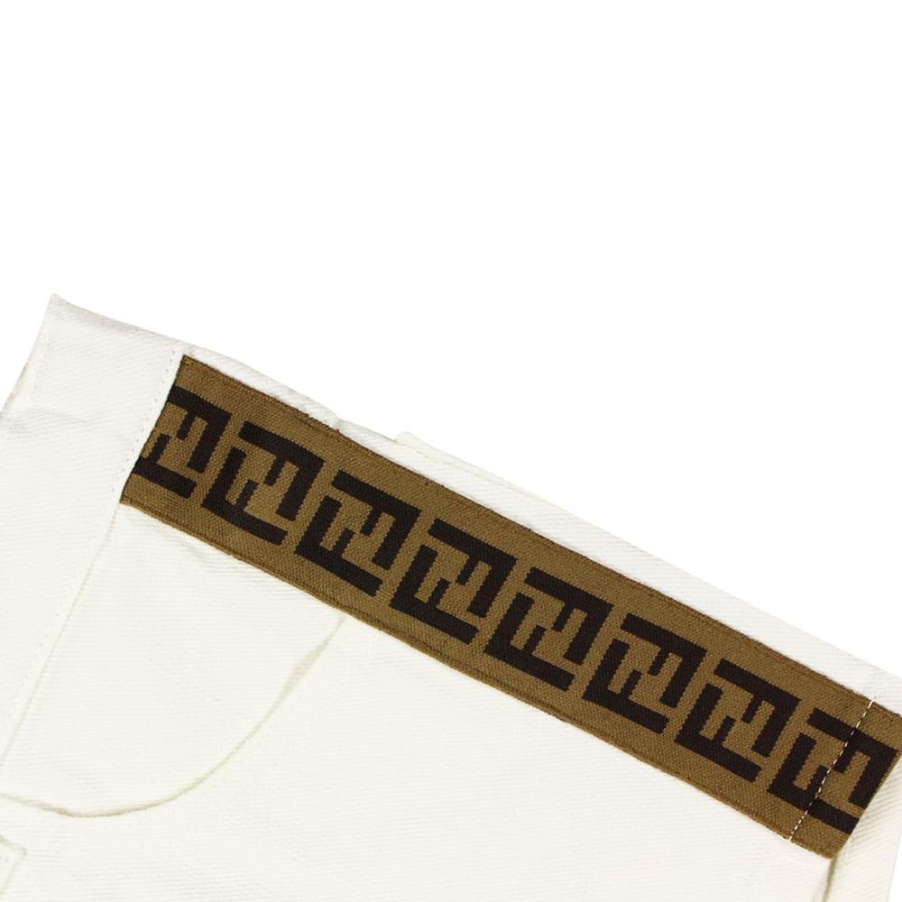 White Denim Logo Tape Shorts商品第3张图片规格展示