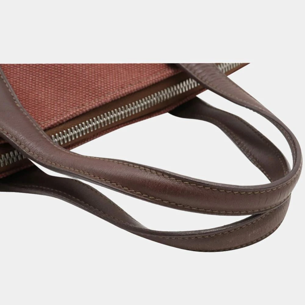 Hermes Sack Eve PM Tote Bag Toile Ash Canvas Leather Engine Brown Dark  商品