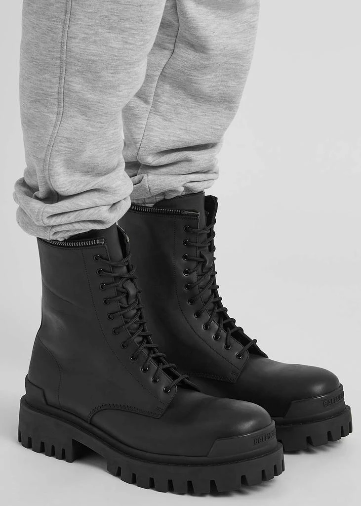 商品Balenciaga|Master black leather combat boots,价格¥3519,第5张图片详细描述