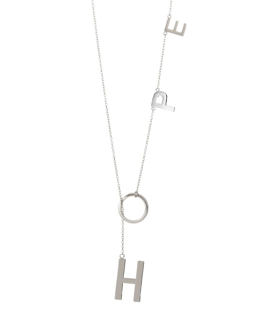 商品ADORNIA|Adornia Hope Lariat Necklace White Rhodium Silver,价格¥121,第2张图片详细描述