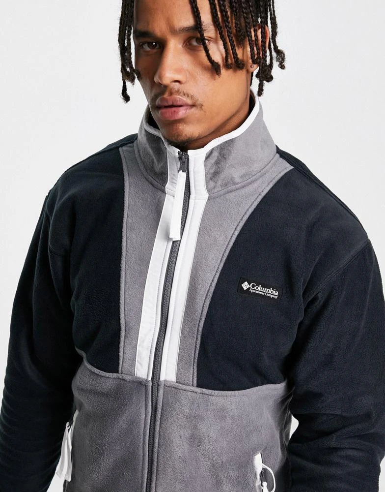 商品Columbia|Columbia Back Bowl full zip fleece jacket in black and grey,价格¥689,第3张图片详细描述