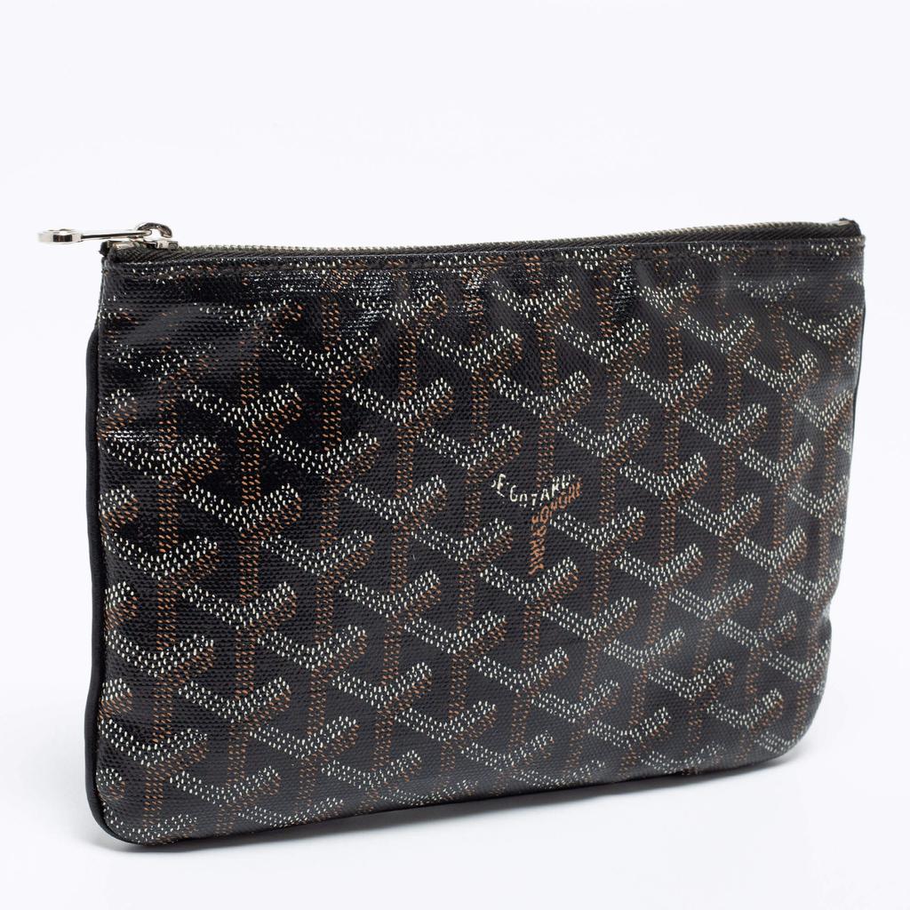 Goyard Black Goyardine Coated Canvas PM Senat Clutch商品第3张图片规格展示