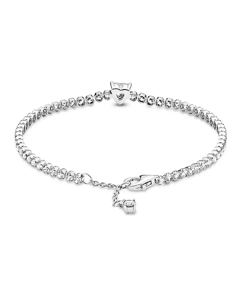 商品PANDORA|Cubic Zirconia Sparkling Heart Tennis Bracelet,价格¥585,第2张图片详细描述