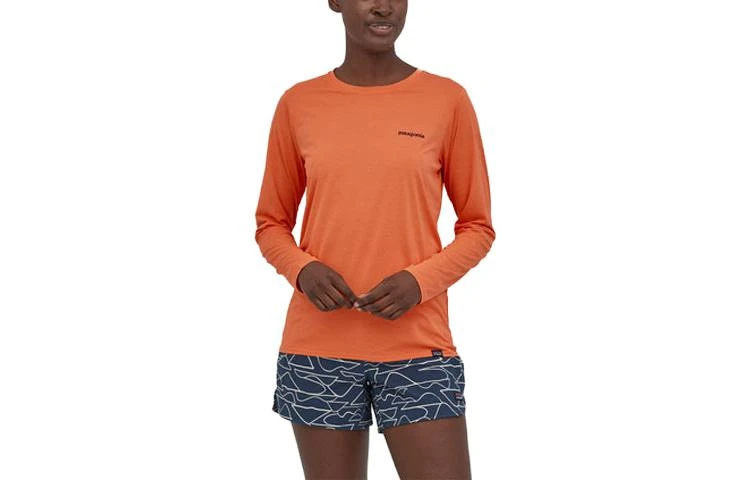 商品[国内直发] Patagonia|patagonia巴塔哥尼亚  C1 Capilene® Cool Daily 速干纯色字母logo图案印花圆领长袖  落肩袖T恤 女款,价格¥637,第1张图片