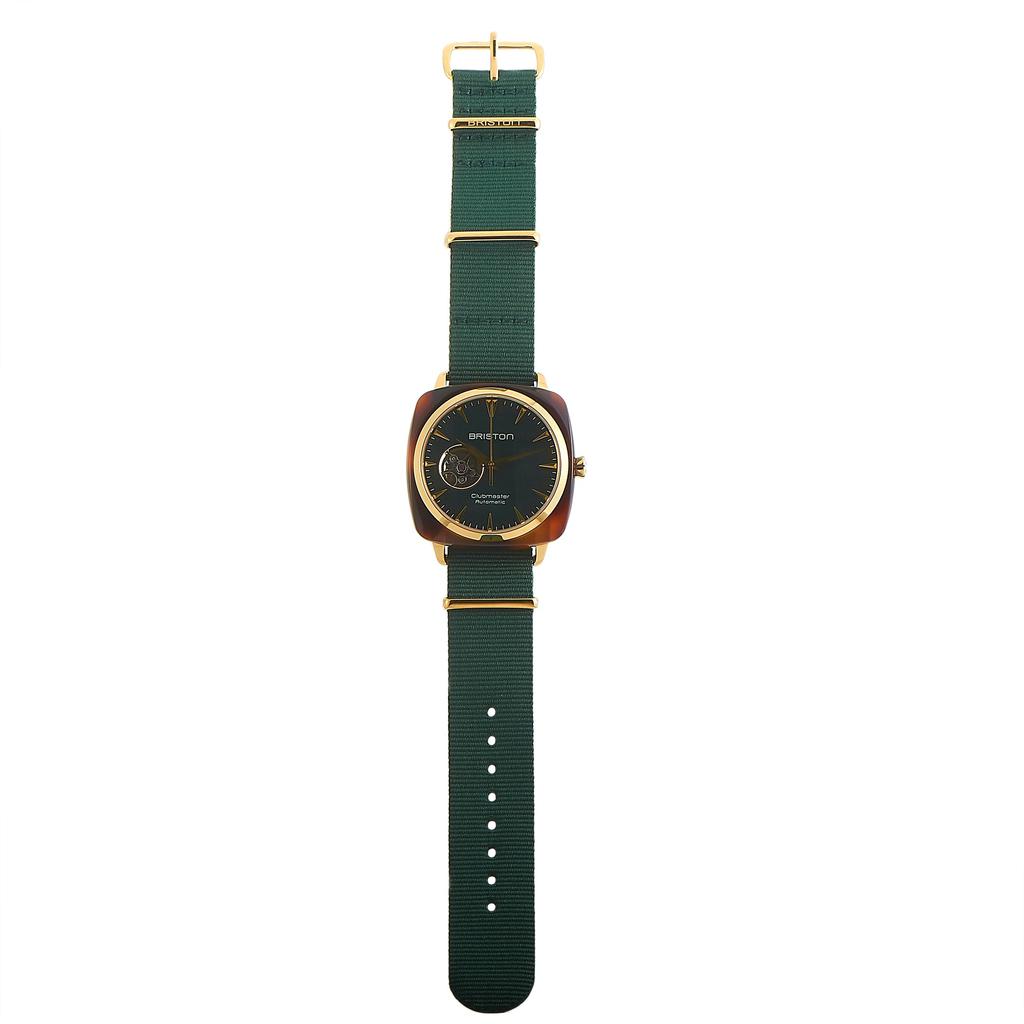 Briston Clubmaster Iconic Acetate Gold Dark Green Dial Watch 19740.PYA.TI.10.NB商品第2张图片规格展示