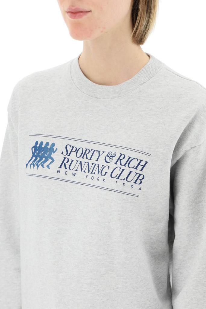 Sporty rich 'running club' crewneck sweatshirt商品第4张图片规格展示