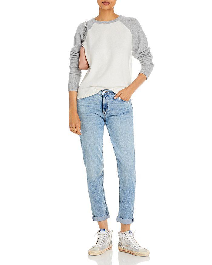 Color Block Raglan Sleeve Cashmere Sweater - 100% Exclusive商品第2张图片规格展示