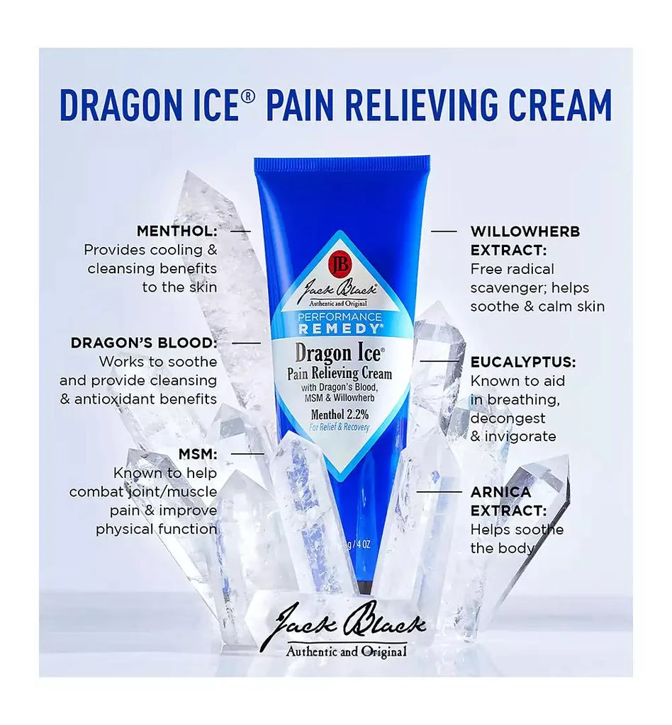 商品Jack Black|Dragon Ice Pain Relieving Cream, 4-oz.,价格¥195,第3张图片详细描述