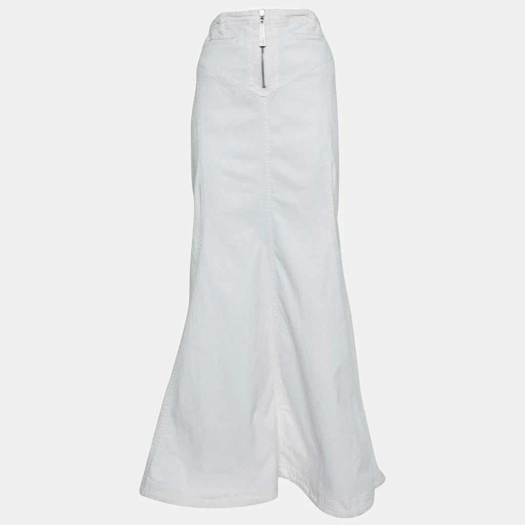 商品[二手商品] Just Cavalli|Just Cavalli White Denim Flared Maxi Skirt L,价格¥988,第1张图片