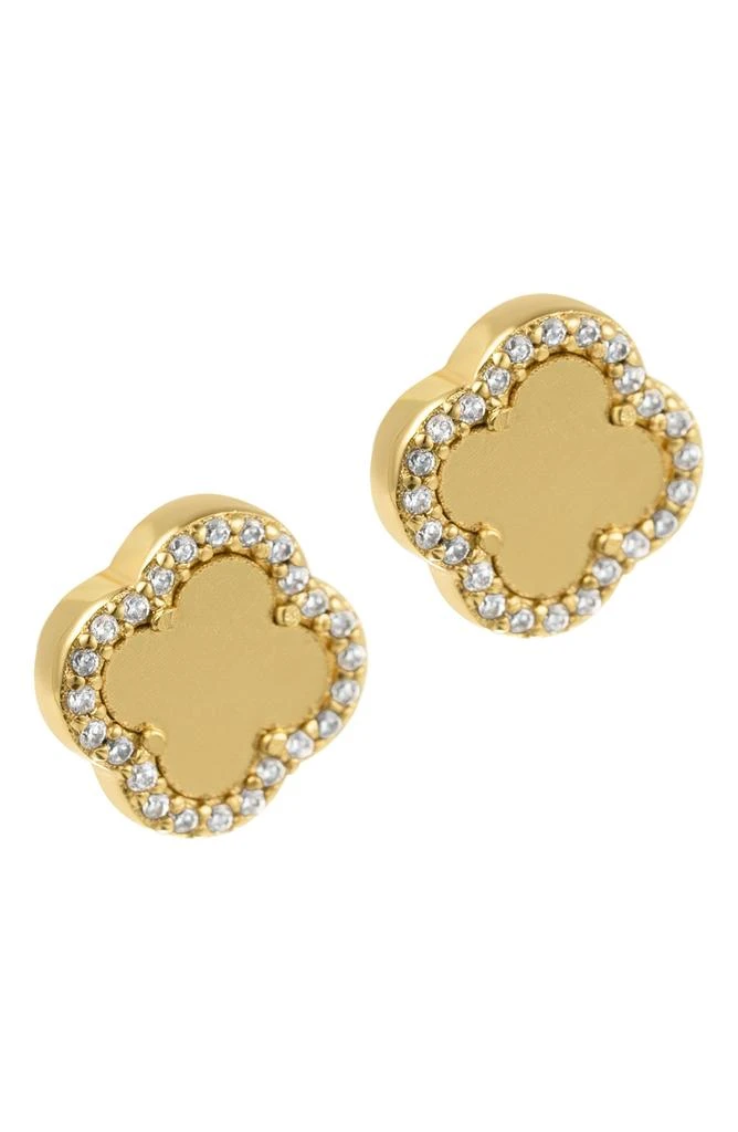 商品ADORNIA|Crystal Halo Clover Stud Earrings,价格¥188,第3张图片详细描述