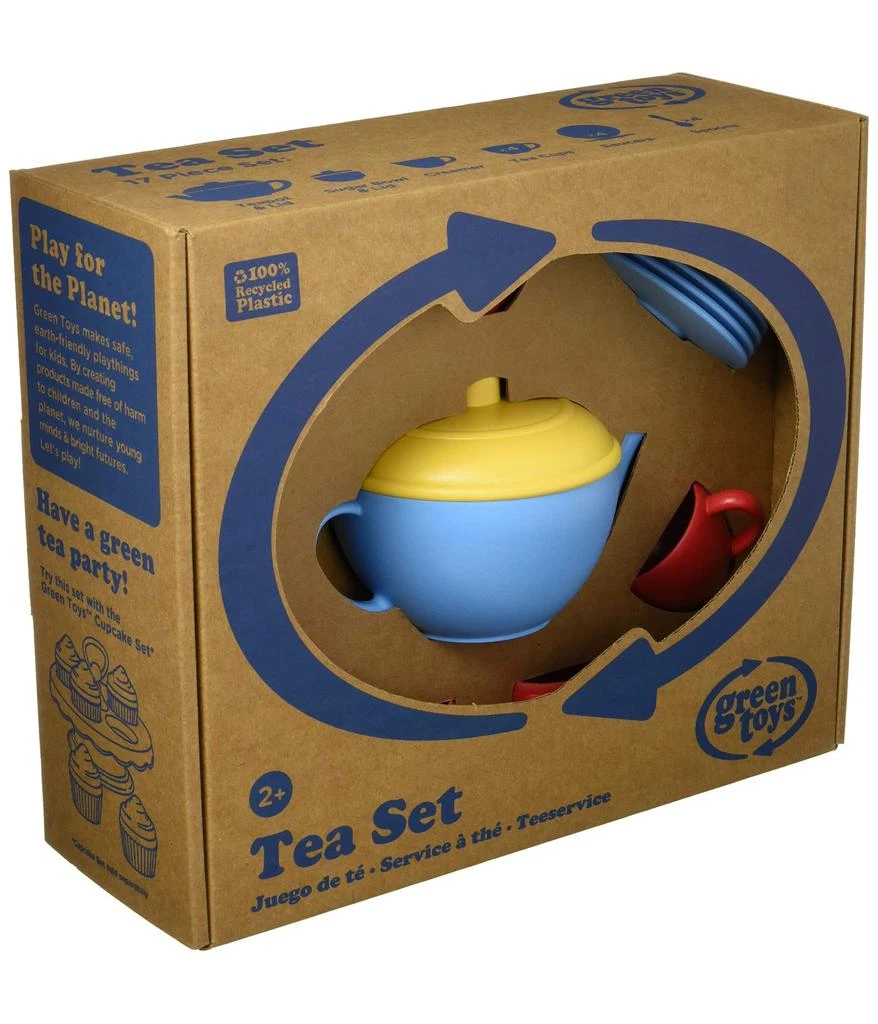商品Green Toys|Green Toys Tea Set, Blue CB - 17 Piece Pretend Play, Motor Skills, Language & Communication Kids Role Play Toy. No BPA, phthalates, PVC. Dishwasher Safe, Recycled Plastic, Made in USA.,价格¥211,第2张图片详细描述
