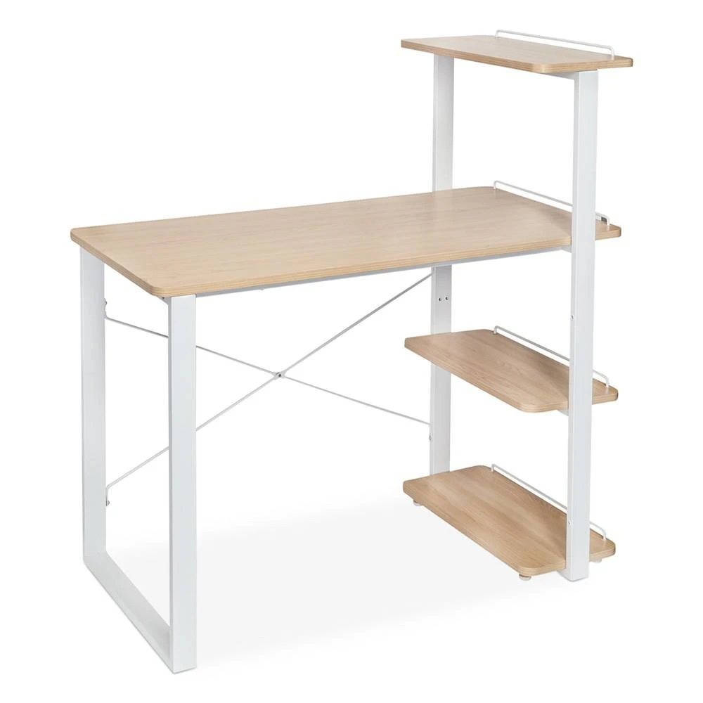 商品Honey Can Do|Home Office Computer Desk with Shelves,价格¥2032,第3张图片详细描述