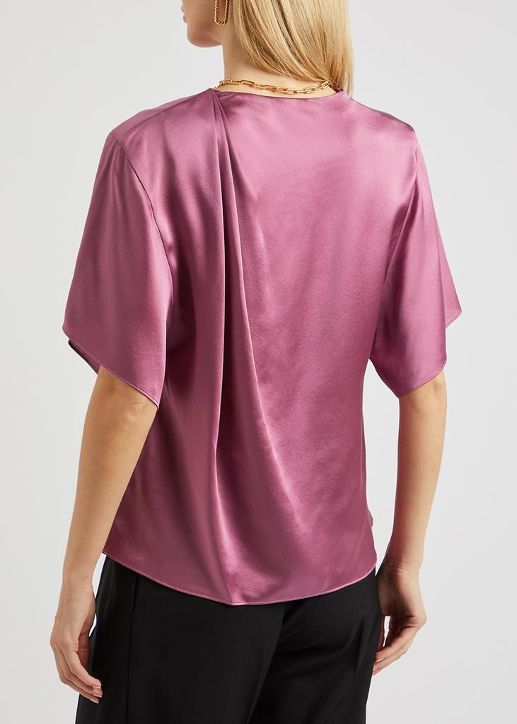 商品Vince|Purple silk-satin top,价格¥3073,第5张图片详细描述