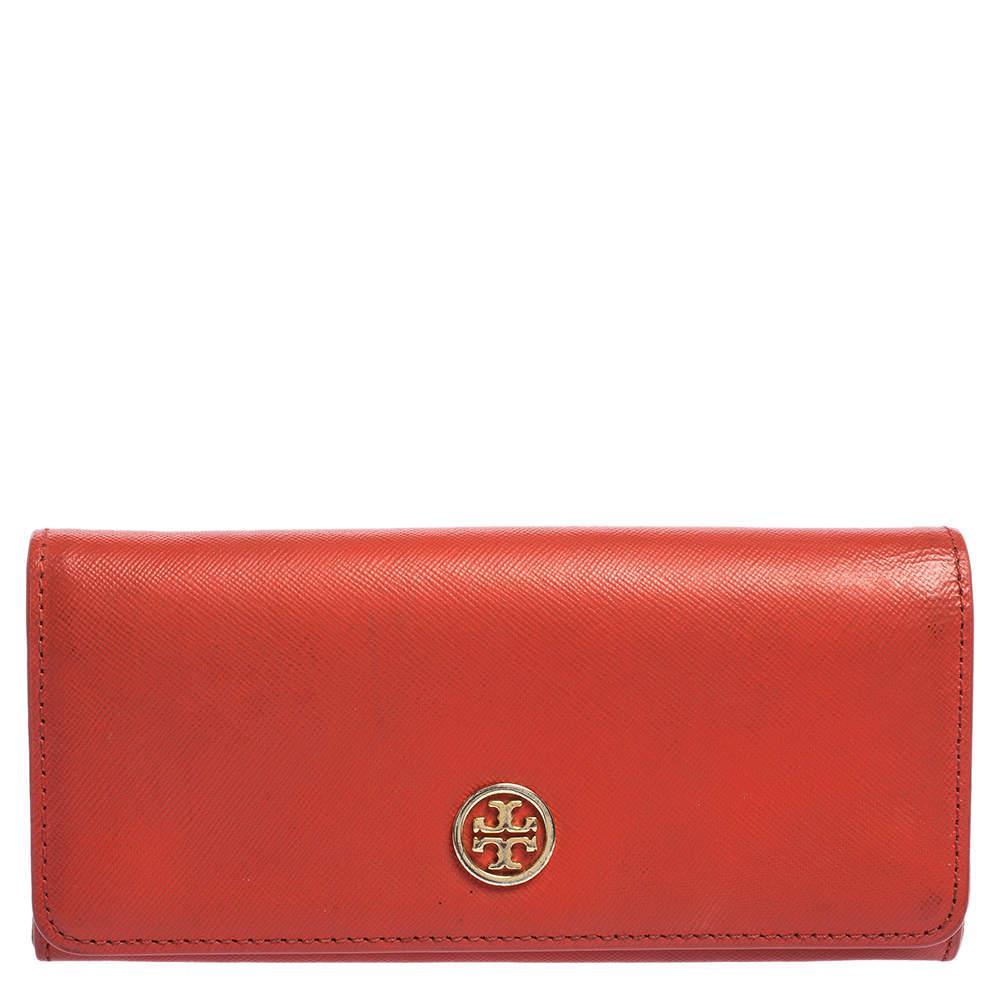 商品[二手商品] Tory Burch|Tory Burch Red Leather Robinson Flap Continental Wallet,价格¥735,第1张图片