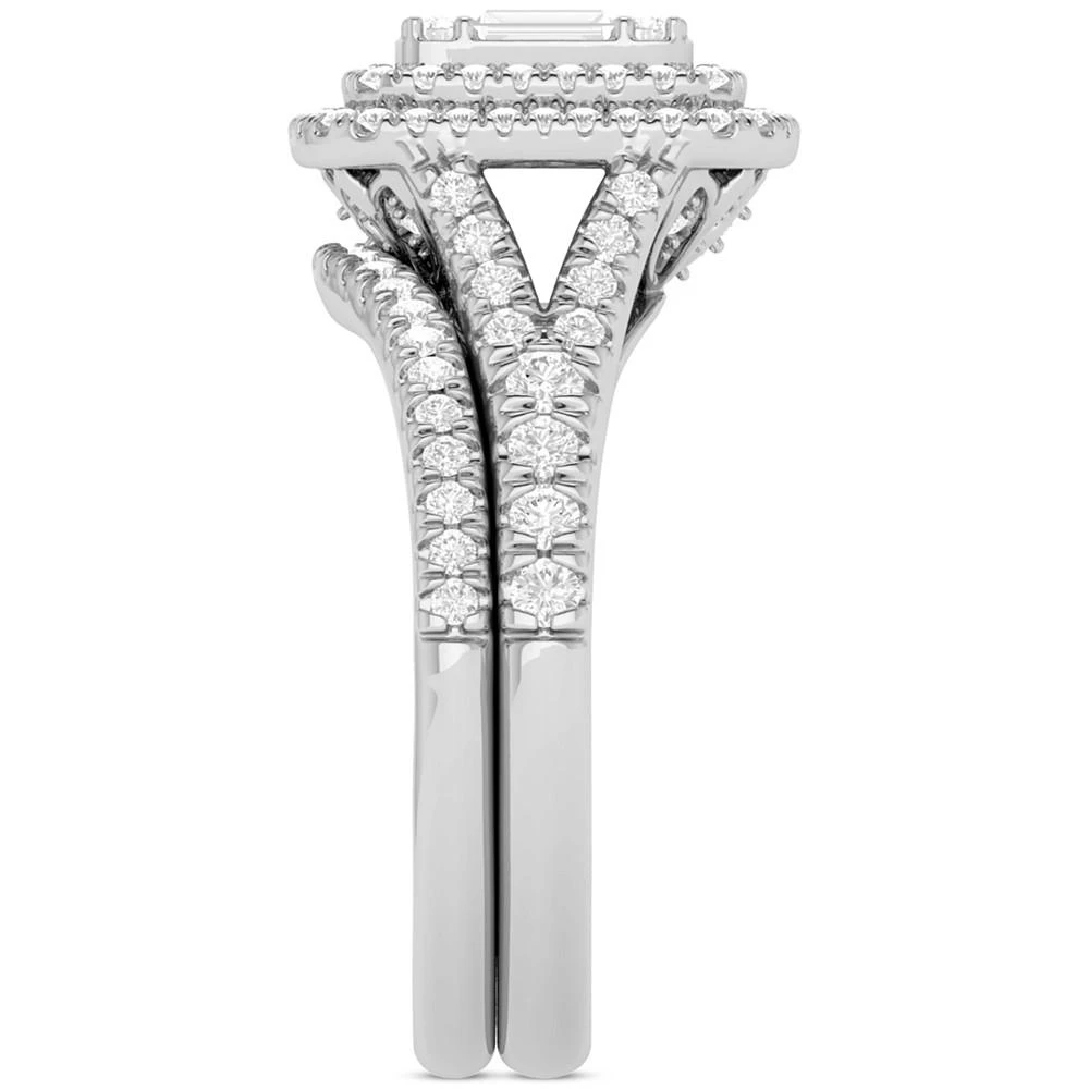 商品Macy's|Diamond Baguette Halo Bridal Set (1 ct. t.w.) in 14k White Gold,价格¥35878,第2张图片详细描述
