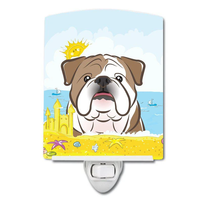 商品Caroline's Treasures|English Bulldog  Summer Beach Ceramic Night Light,价格¥204,第1张图片