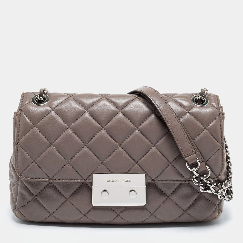 商品[二手商品] Michael Kors|Michael Kors Dark Beige Quilted Leather Sloan Shoulder Bag,价格¥807,第1张图片