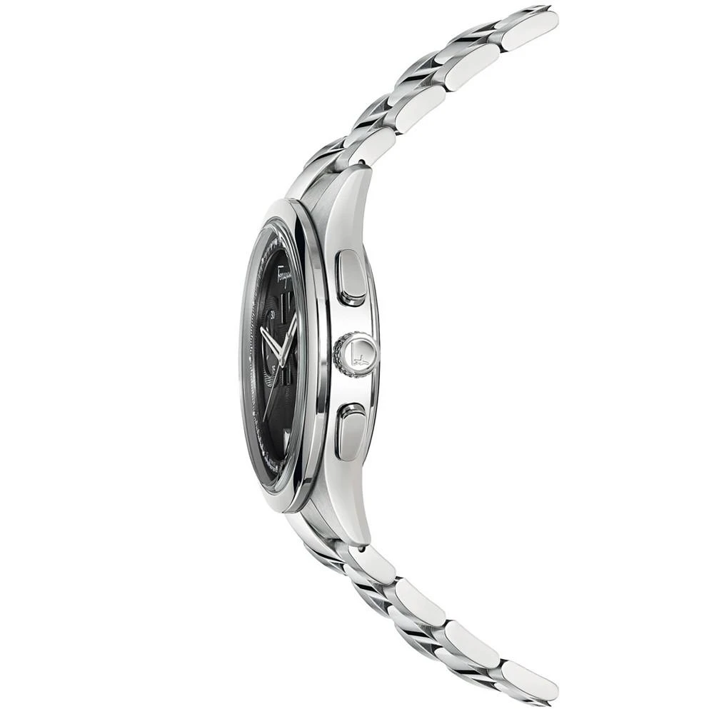 商品Salvatore Ferragamo|Ferragamo Men's Swiss Chronograph Racing Stainless Steel Bracelet Watch 42mm,价格¥9587,第2张图片详细描述