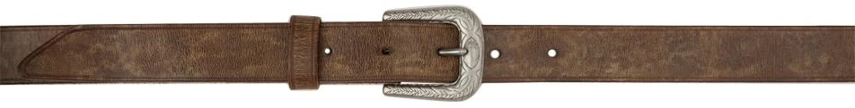 商品RRL|Taupe Tumbled Leather Belt,价格¥1583,第1张图片
