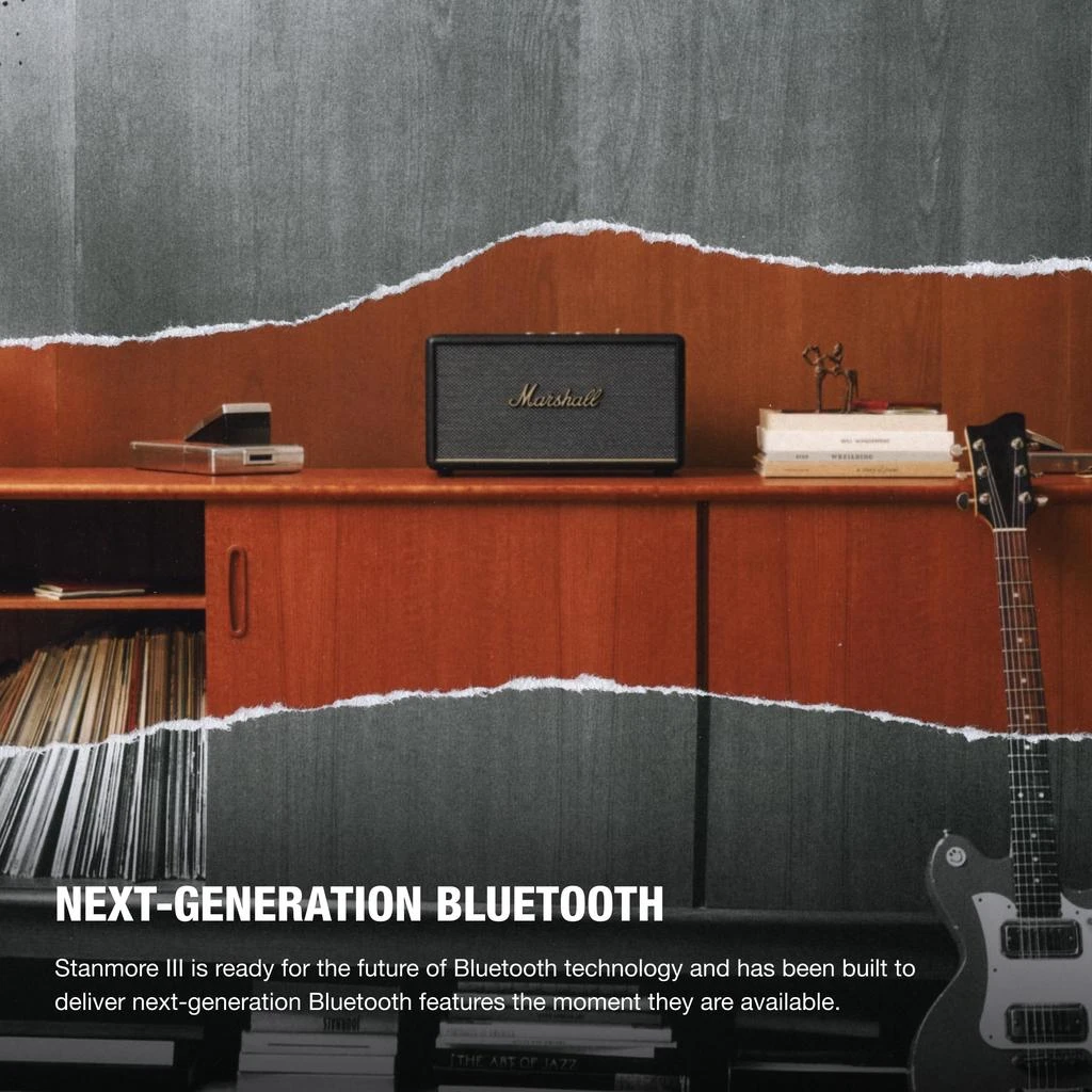 商品Marshall|Marshall Stanmore III Bluetooth Home Speaker - Loud Stereo Sound with Bass and Treble Controls | Plug-in Powered | Record Player Compatible | RCA and 3.5 mm Aux Inputs - Black,价格¥2473,第5张图片详细描述