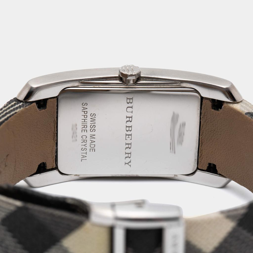 Burberry Black Stainless Steel Leather Nova Check BU9405 Women's Wristwatch 25 mm商品第4张图片规格展示