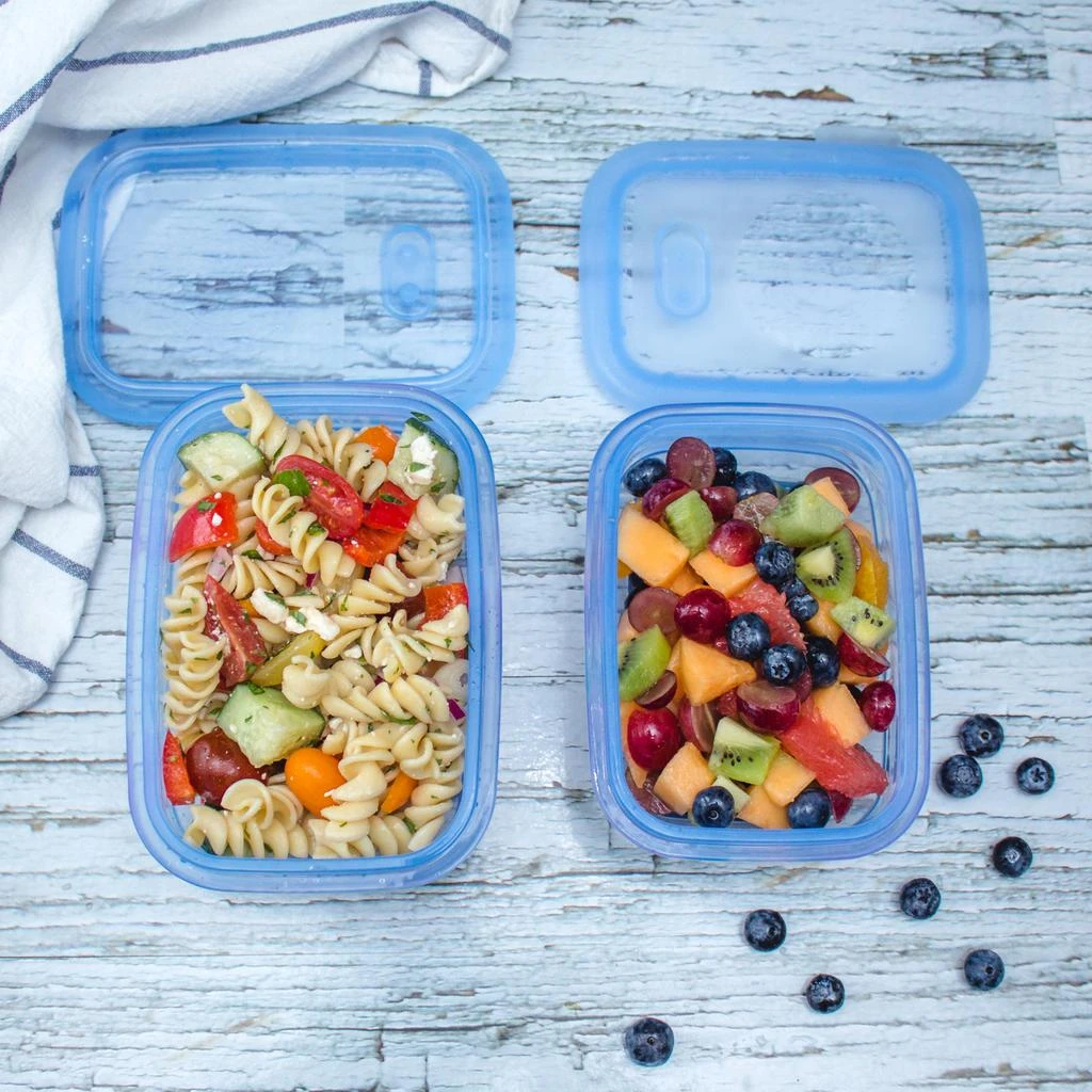 商品MNML|Collapsible Silicone Food Storage Container Set of 6 - 1160 ml - Blue,价格¥1107,第5张图片详细描述
