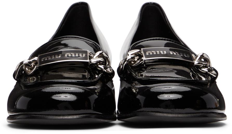 Black Patent Vernice Chain Loafers商品第2张图片规格展示